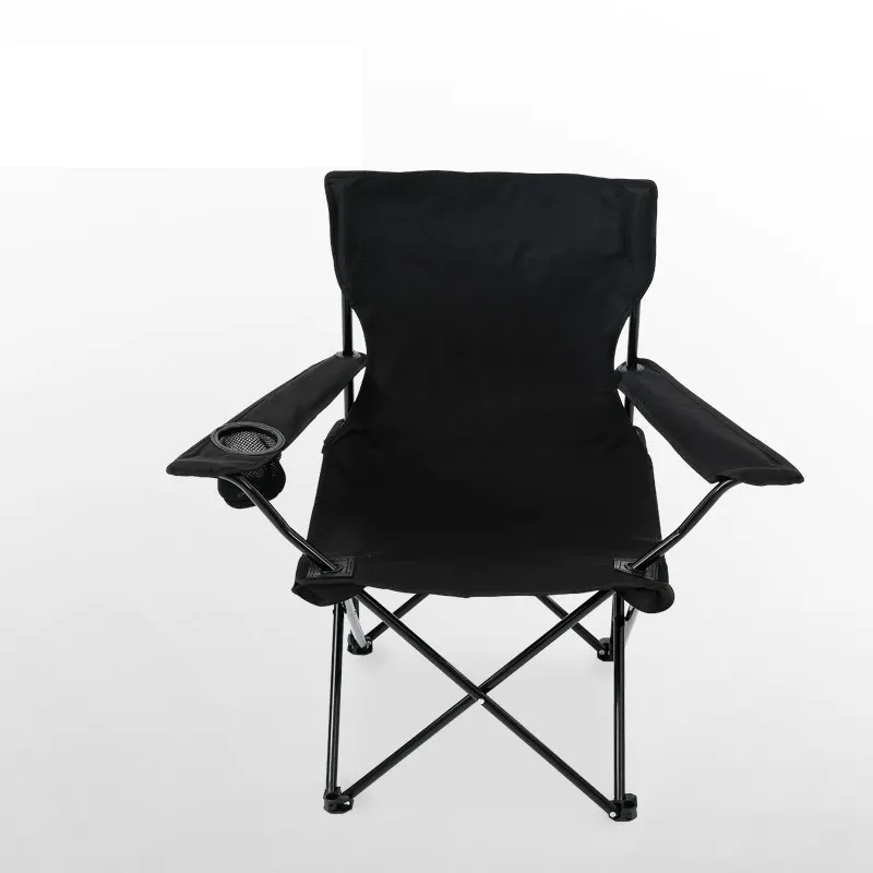 Wholesale Outdoor Double Oxford Fabric Folding Camping Chair with Cup Holder for Fishing  Hiking