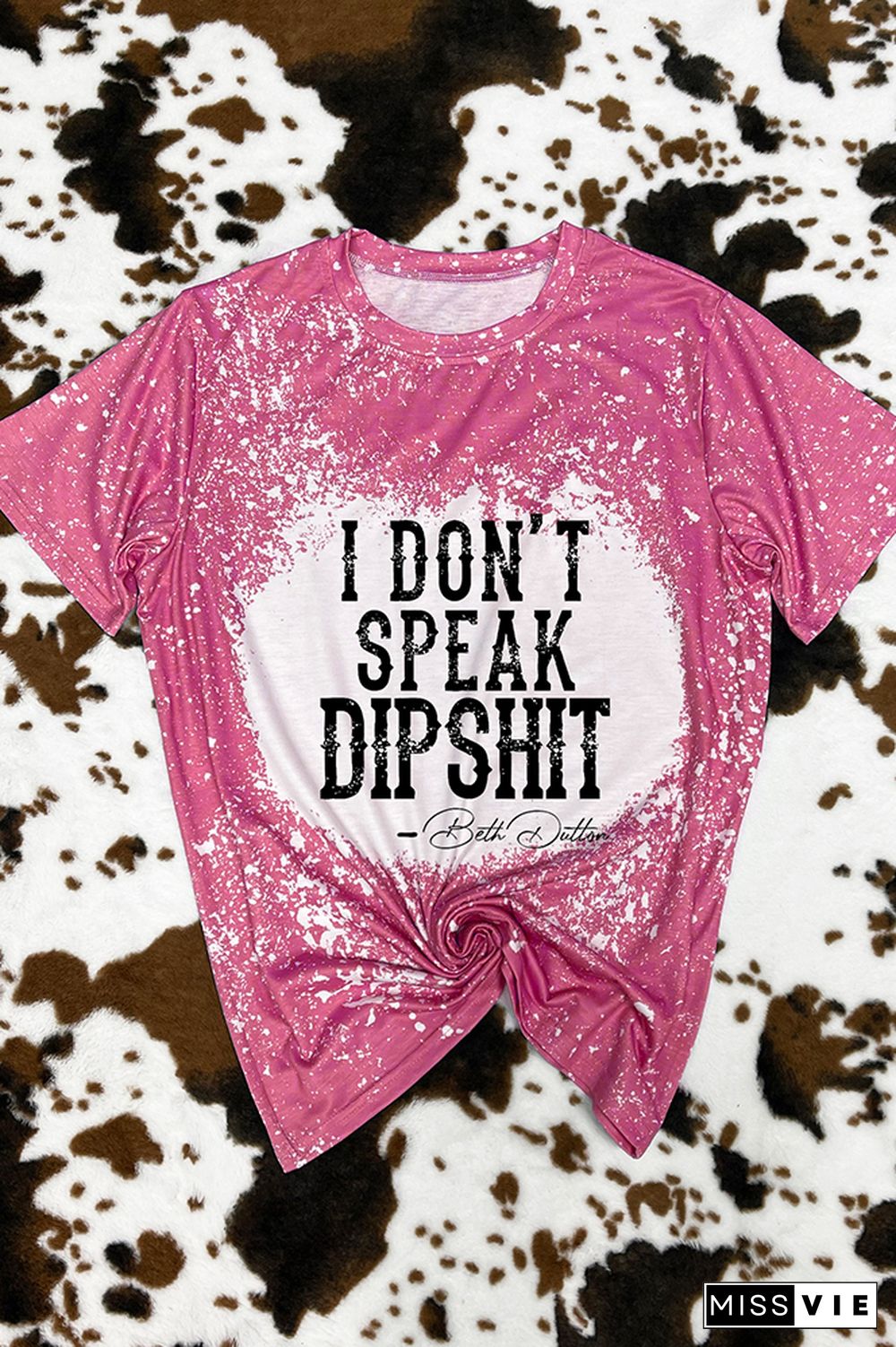 Yellowstone I don't Speak Dipshit Tee O-neck Short Sleeve Top Women Wholesale