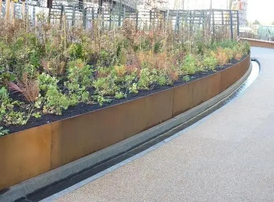 Steel Landscape Edging Flower Bed Edging Corten Steel Garden Edging silver landscape edging metal