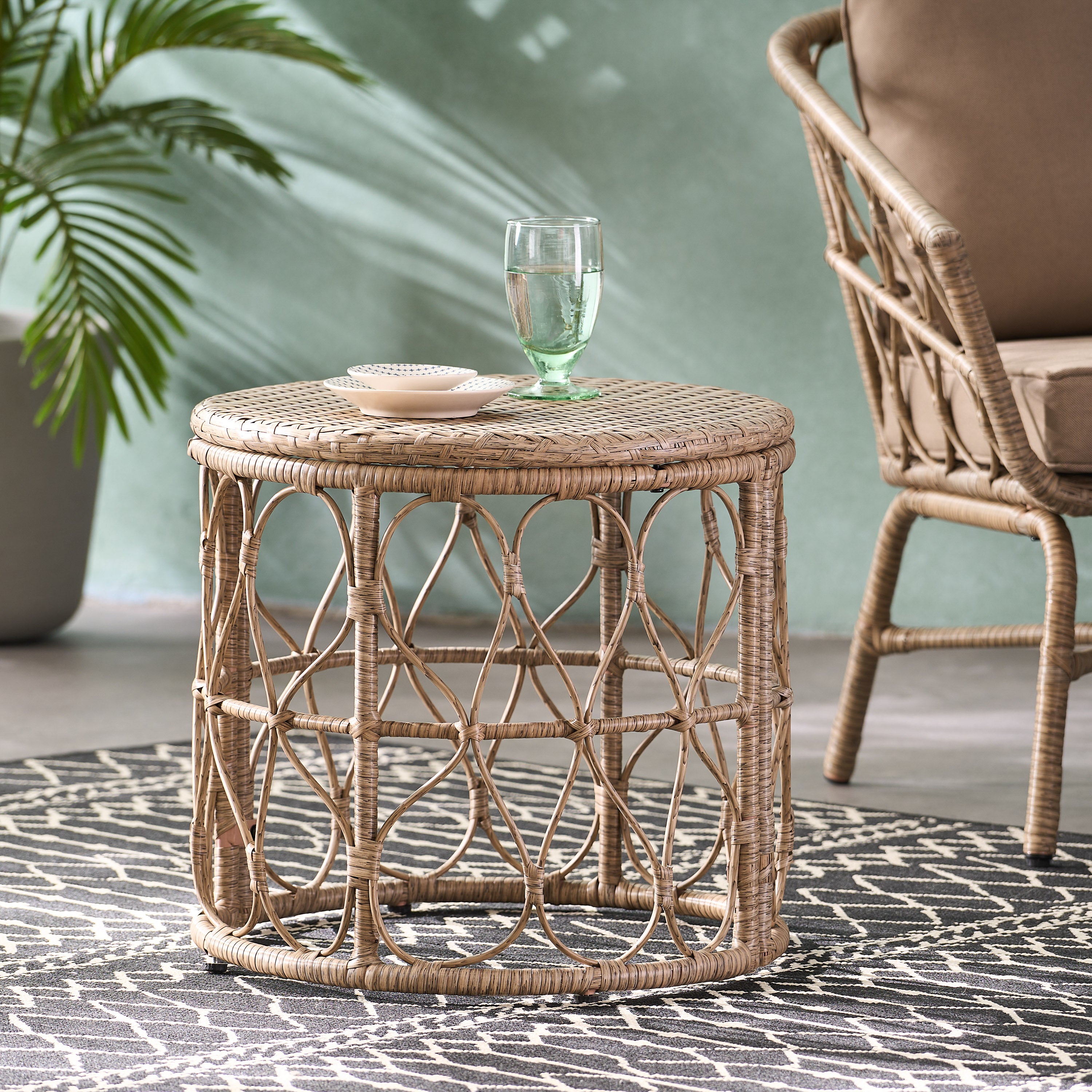 Colmar Outdoor Wicker Side Table