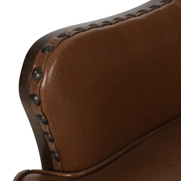 Mantua Upholstered Accent Chair with Nailhead Trim by Christopher Knight Home - 27.00