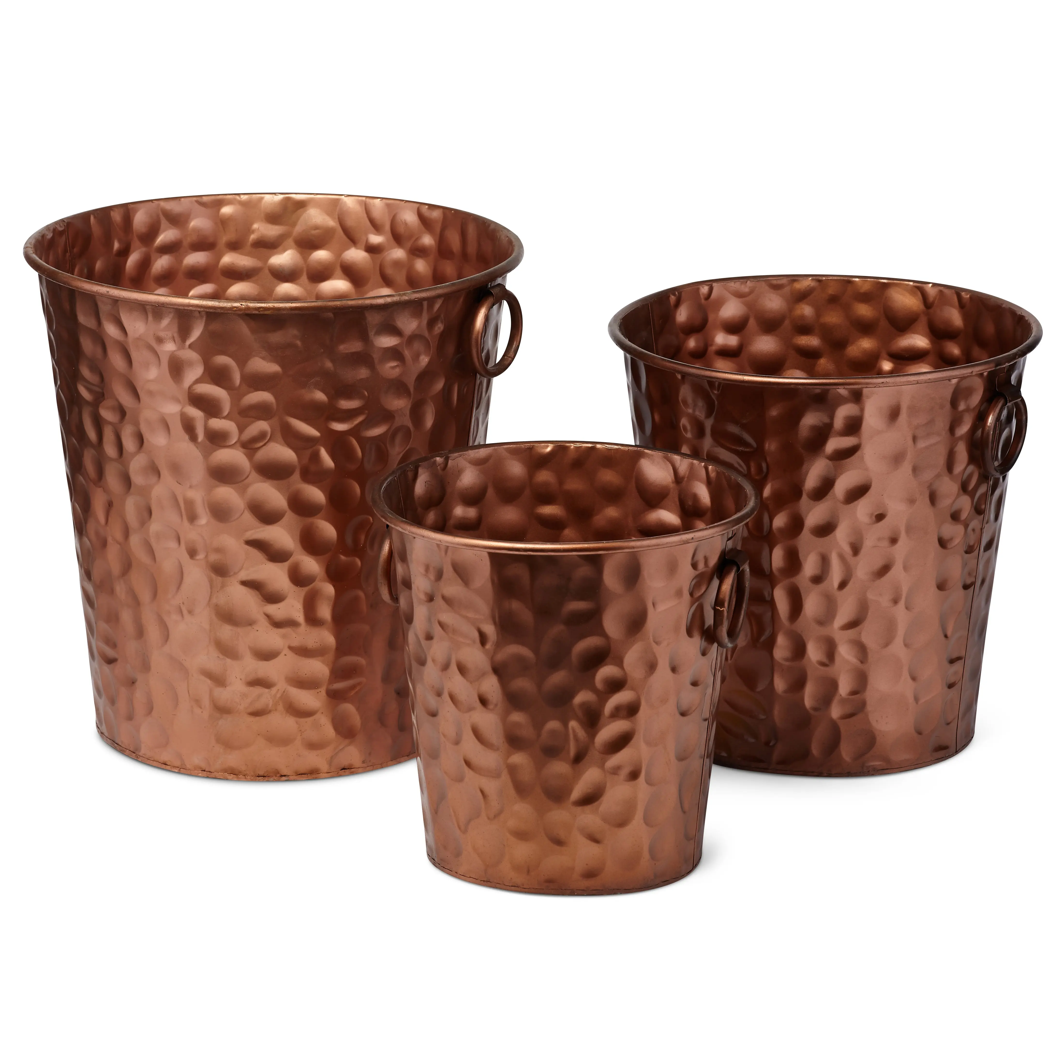 Newest design metal planters set of 3 With Trey galvanized huge garden buckets flower pots and planters at low price