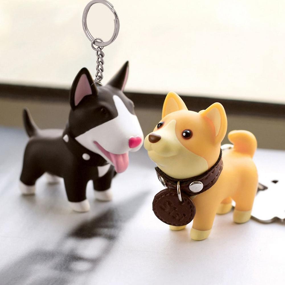 Cute Dog Puppy Keychain Key Chain Keyring Charm Purse Pendant Handbag Decor Gift White