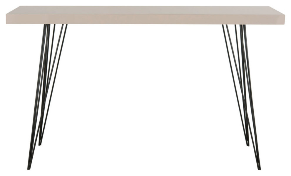 Scotty Retro Mid Century Lacquer Console Taupe/Black   Midcentury   Console Tables   by V.S.D Furniture  Houzz