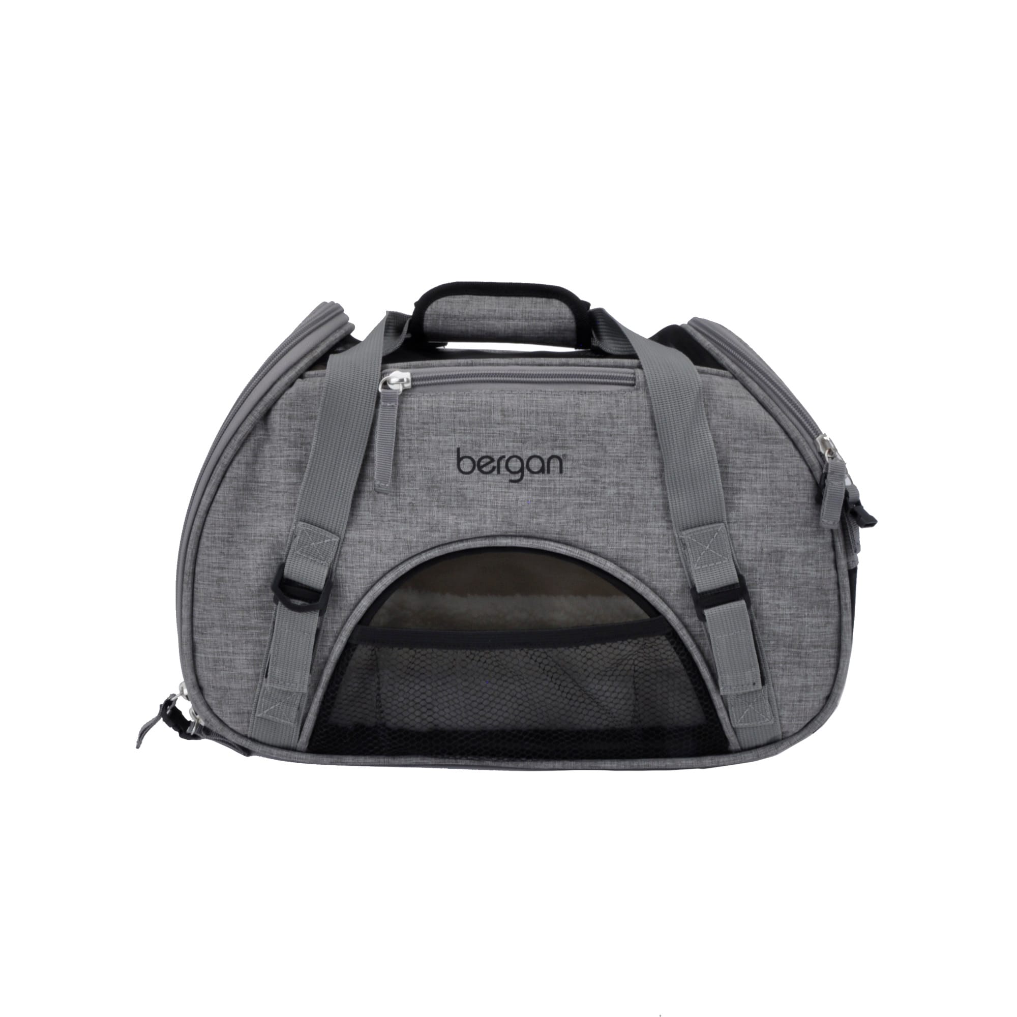 Bergan Heather Grey Comfort Carrier for Dogs， 16