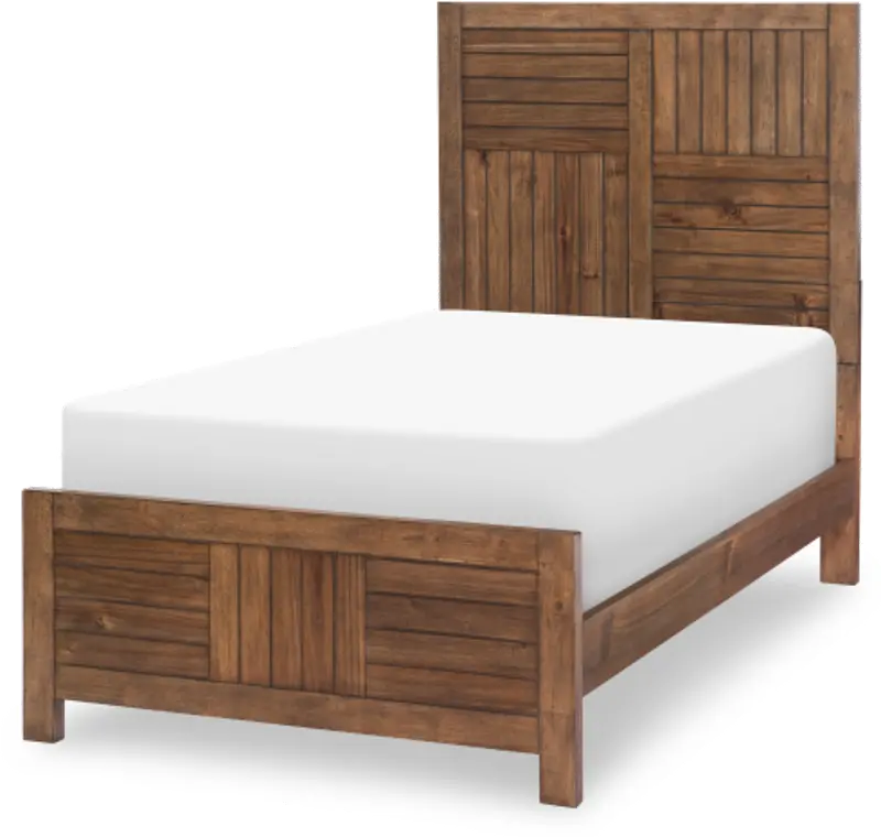 Summer Camp Brown Twin Storage Bed