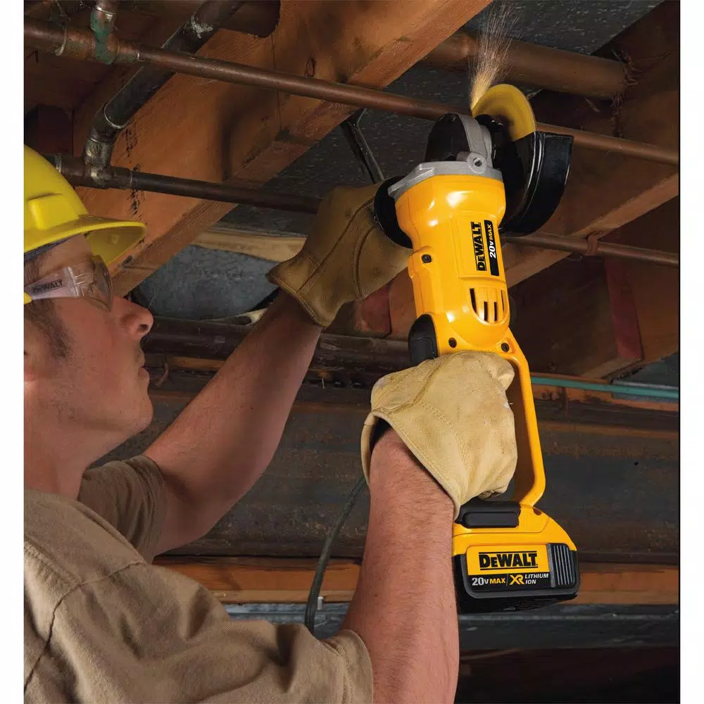 DEWALT 20-Volt MAX Cordless 4-1/2 in. to 5 in. Grinder， (2) 20-Volt 5.0Ah Batteries， (1) 20-Volt 6.0Ah Battery and Charger and#8211; XDC Depot