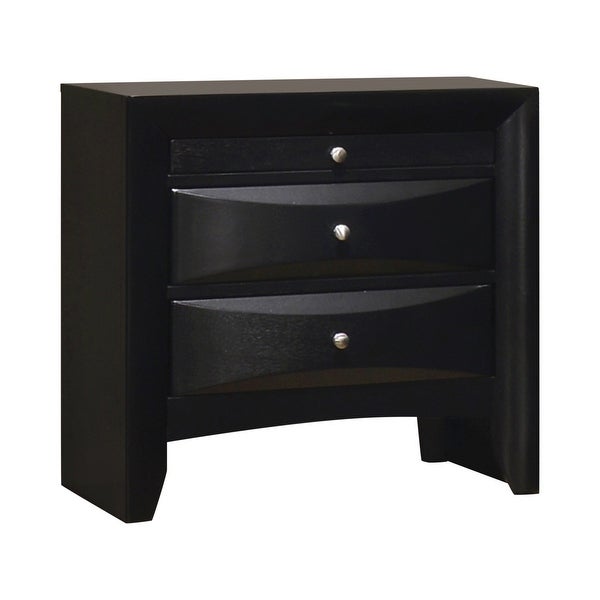 Transylvania Black 4-piece Bedroom Set with 2 Nightstands and Chest - - 34949682