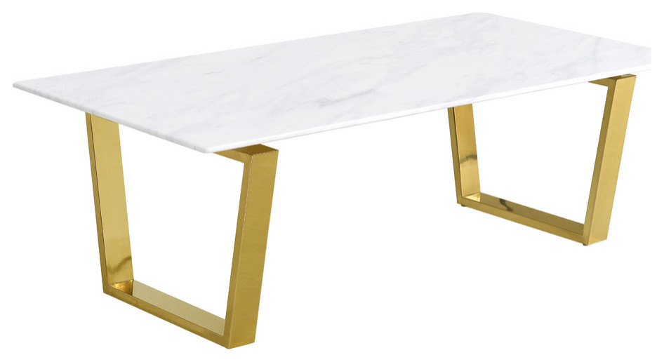 Cameron Gold Coffee Table   Contemporary   Coffee Tables   by HedgeApple  Houzz