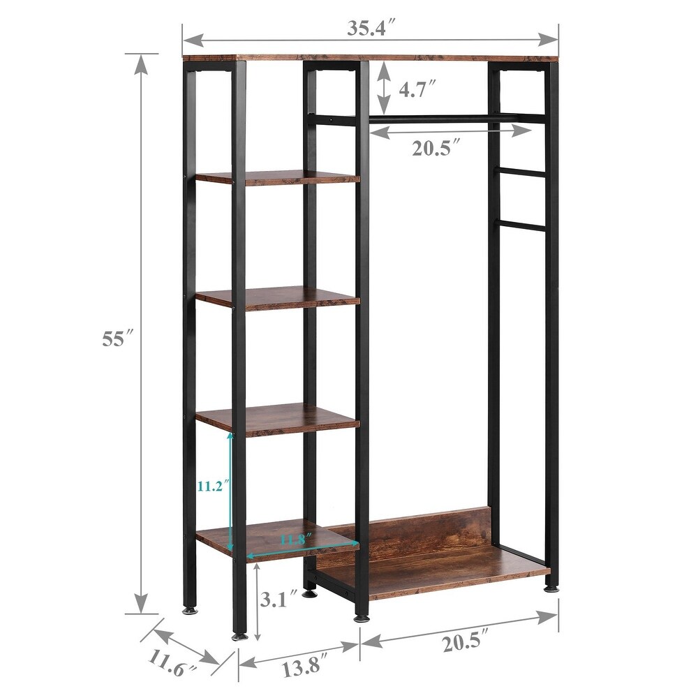 VECELO Open Wardrobe Armoire Closet   55*35.4*11.6