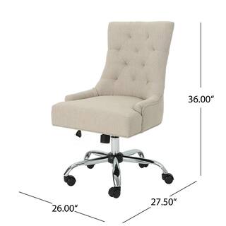 Noble House Americo Tufted Back Wheat Home Office Desk Chair 40966