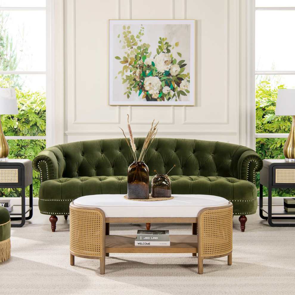 La Rosa Victorian Chesterfield Tufted Sofa   Eclectic   Sofas   by Jennifer Taylor Home  Houzz