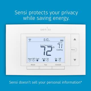 Emerson Sensi 7-day Programmable Wi-Fi Smart Thermostat No C-Wire Required for Most Systems ST55