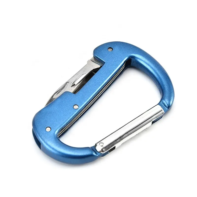 Factory High Quality Outdoor Hiking Hunting Multifunctional Screwdriver D Shape EDC Tools Carabiner