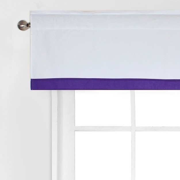 Bacati Mixnmatch Purple Band Window Valance