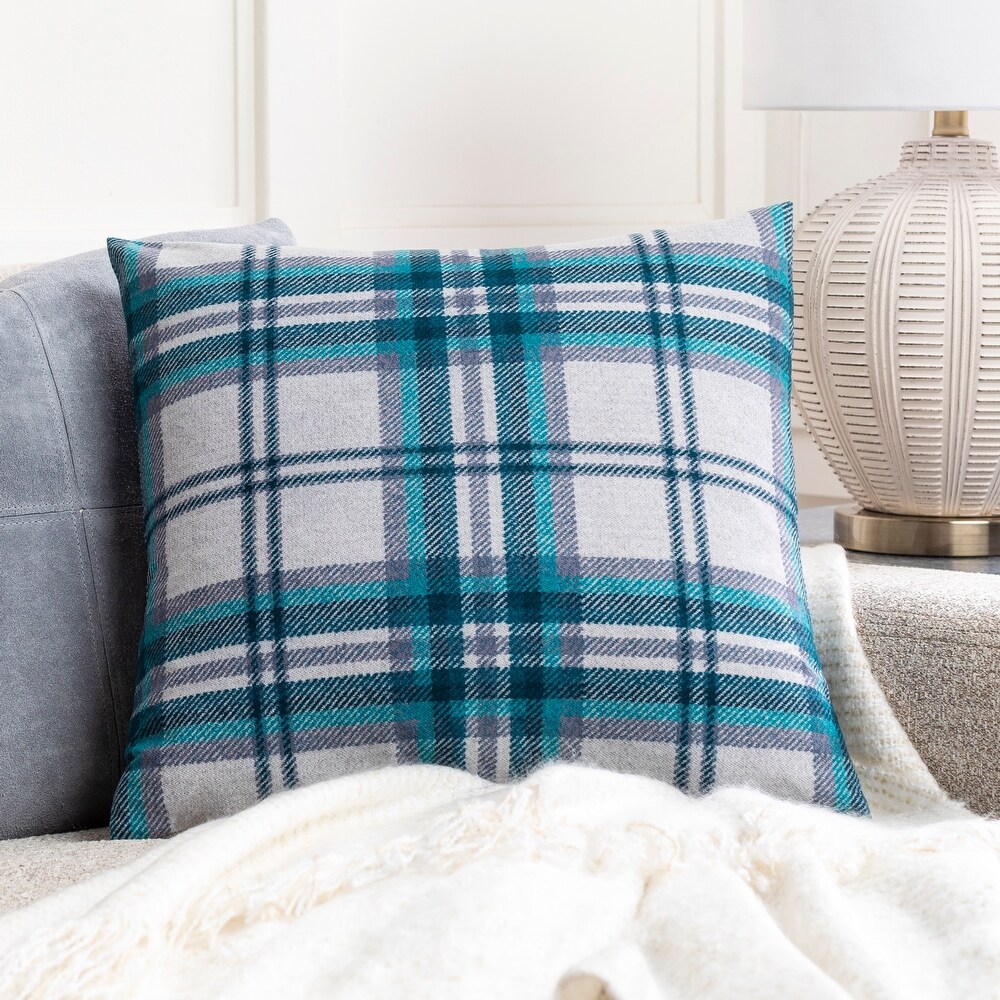 Artistic Weavers Kip Classic Plaid Knit 18 inch Throw Pillow