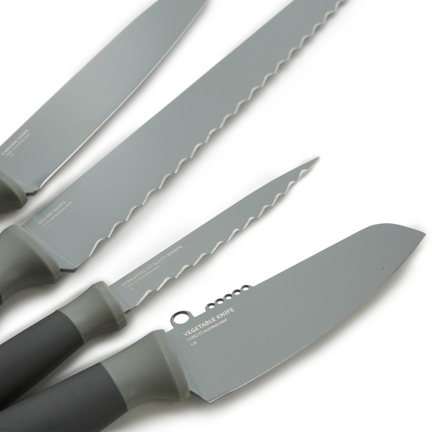 Berghoff Balance 4pc Nonstick Knife Set Recycled Material Protective Sleeve Included