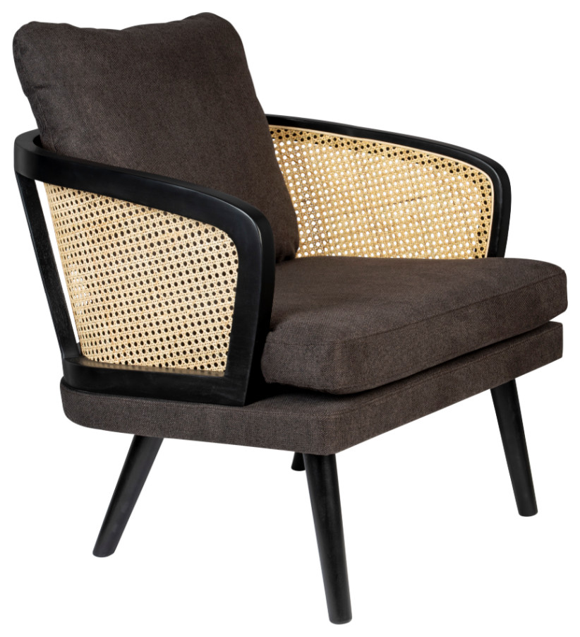 Rattan Backrest Lounge Chair  Dutchbone Manou   Tropical   Armchairs And Accent Chairs   by Oroa   Distinctive Furniture  Houzz