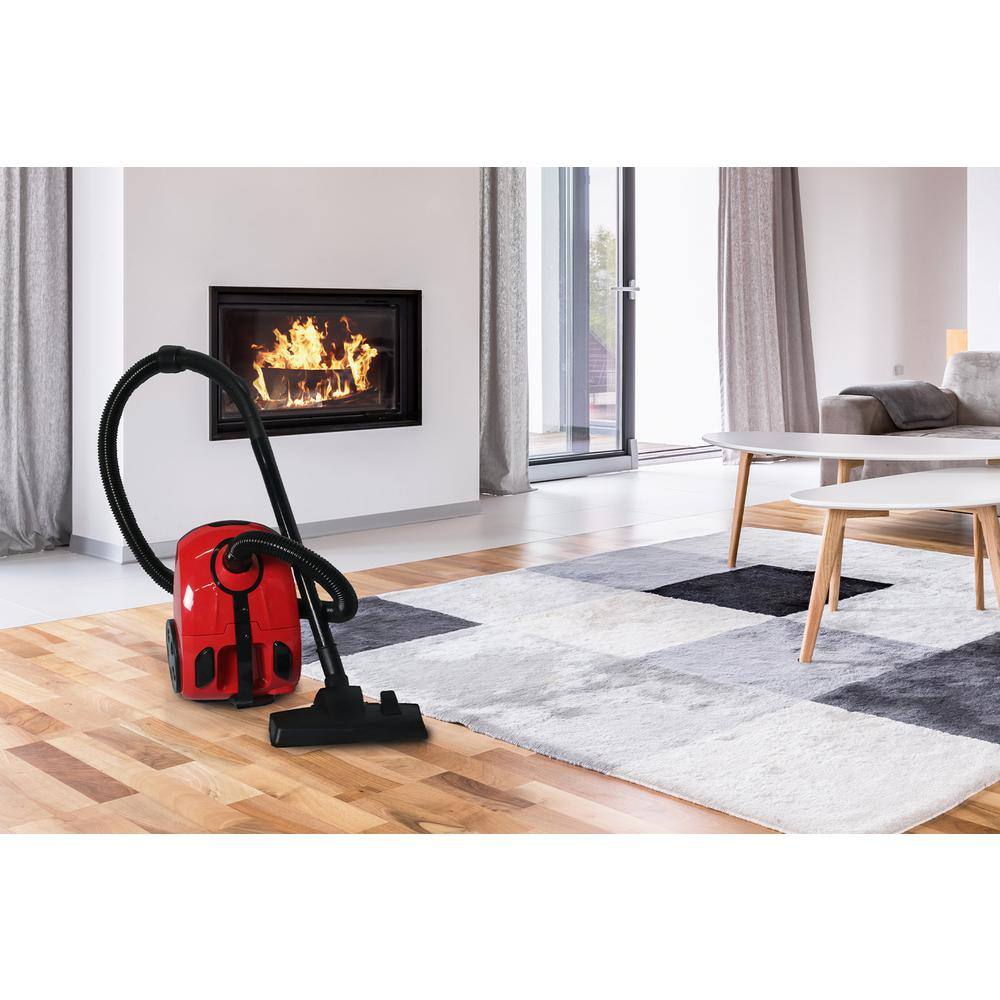 Impecca Multi Carpet and Hard Floor Bagged Canister Vacuum Cleaner with Crevice and Upholstery Tools IVC2155R