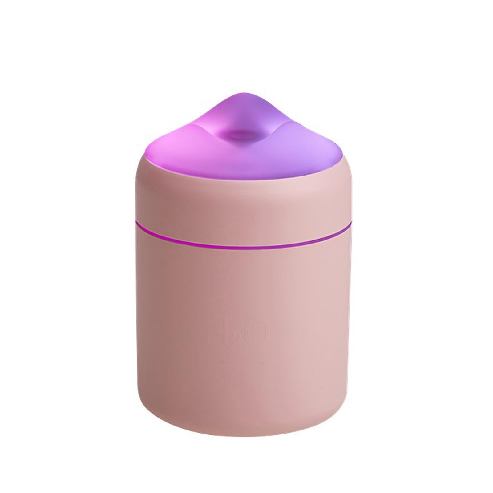 Pink Car Mini Humidifier Large Capacity Mute Humidification Usb Air Fresher Home Use Office Desktop Night Light Mist Air Diffuser