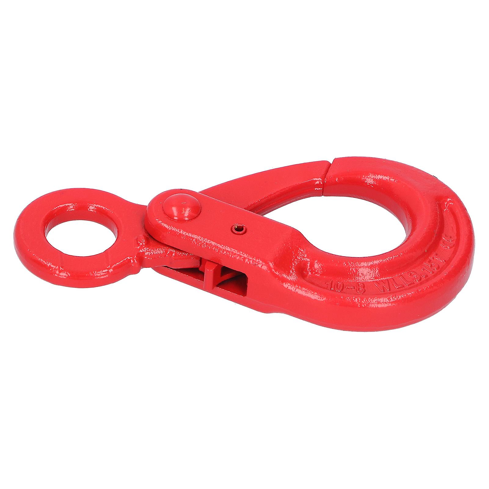 Slip Hook Alloy Steel Eye Shaped Self Locking Safety Rotation Lifting Towing Lock 3.15T