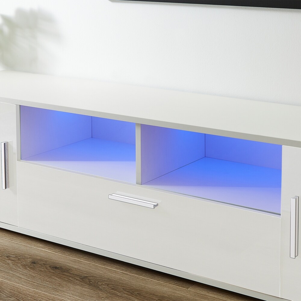 TV Stand Gaming Entertainment Center for Living Room  Television Cabinet Media Console with LED Lights for up to 65\