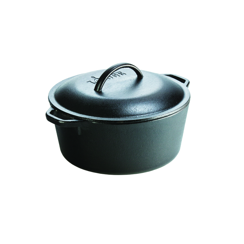 Lodge Cast Iron Dutch Oven 10 in. 5 qt Black