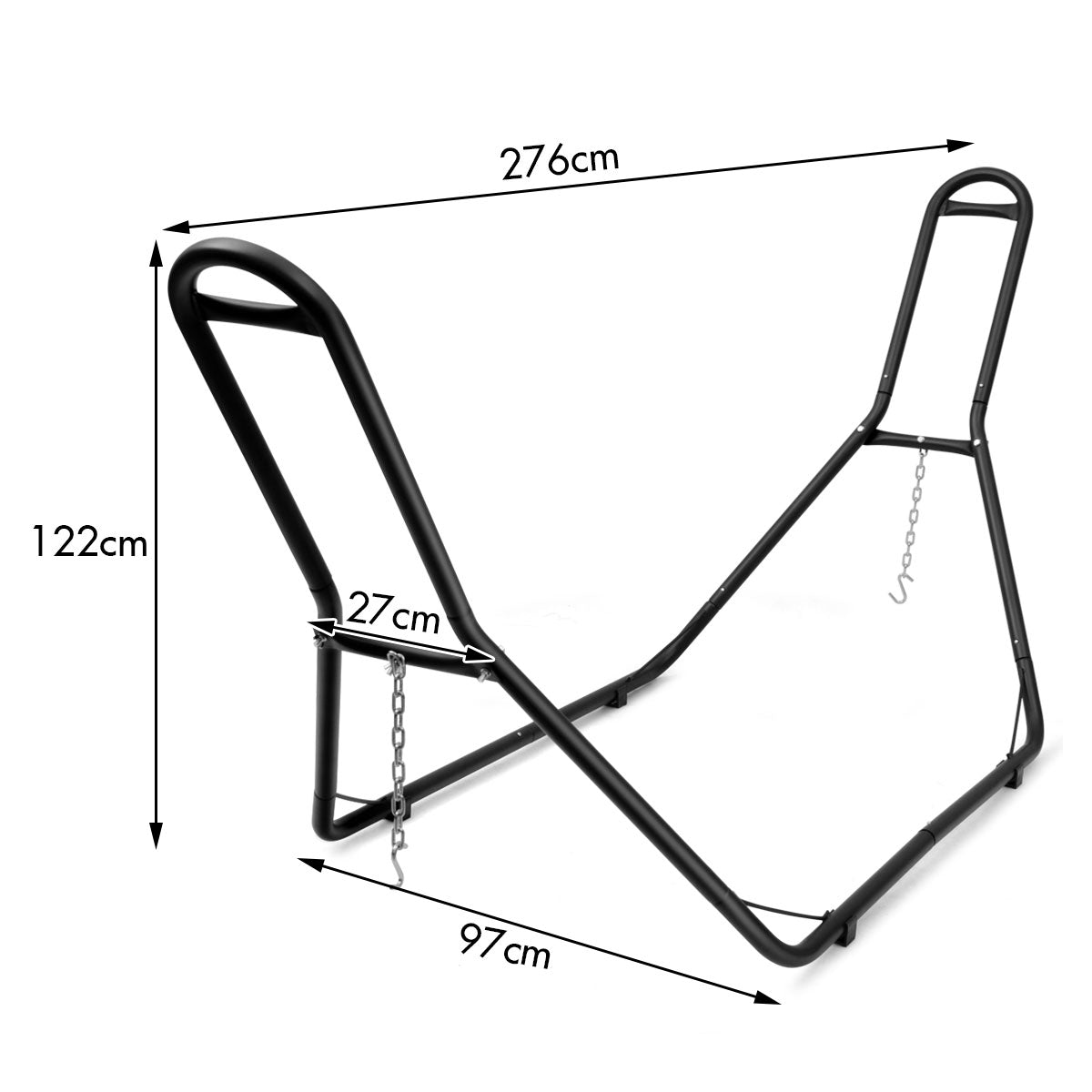 Giantex Multi-Use Universal Hammock Stand, 550LBS Capacity Adjustable Heavy Duty Hammock (Black)