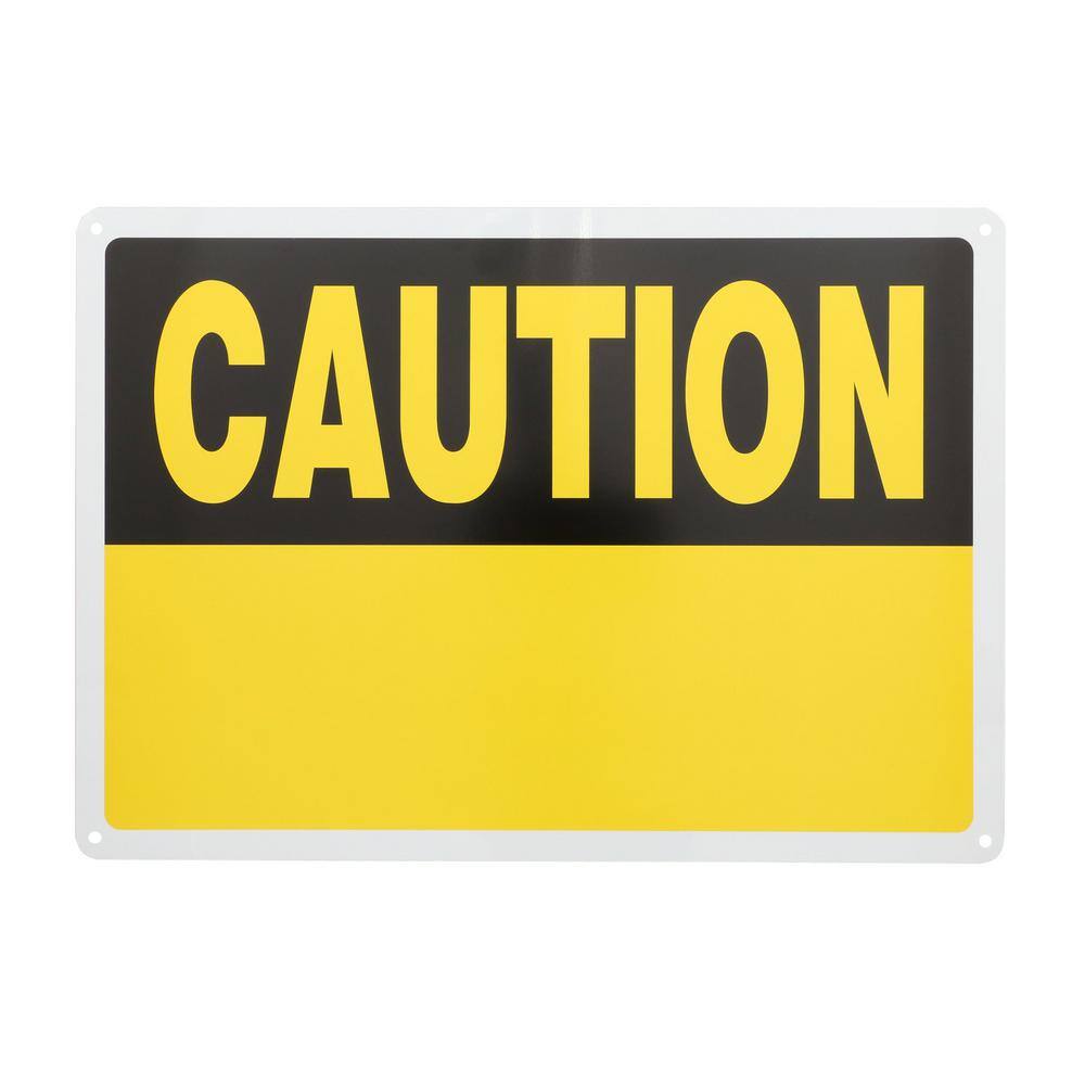 Everbilt 10 in. x 14 in. Aluminum Blank Caution Sign 31144