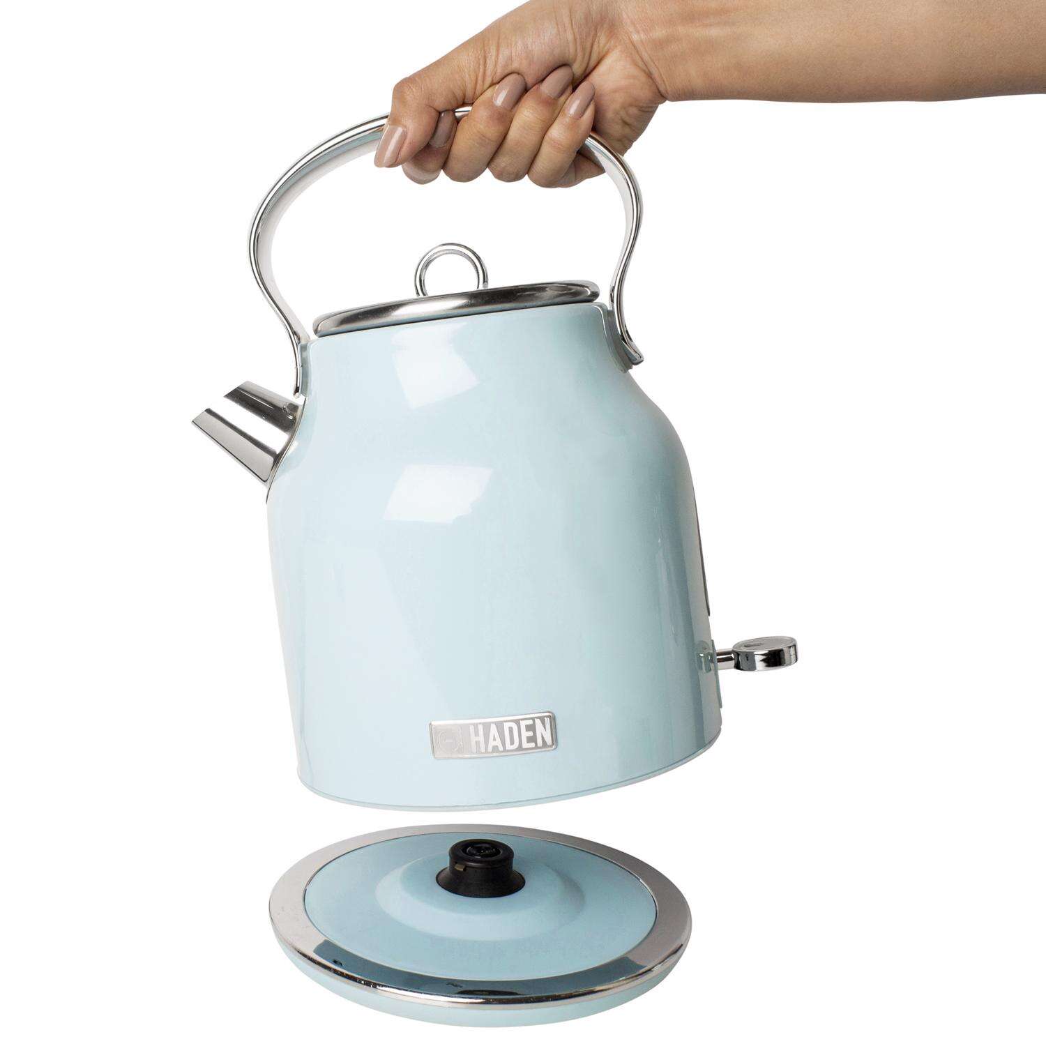 Haden Heritage Turquoise Traditional Stainless Steel 1.7 L Electric Tea Kettle