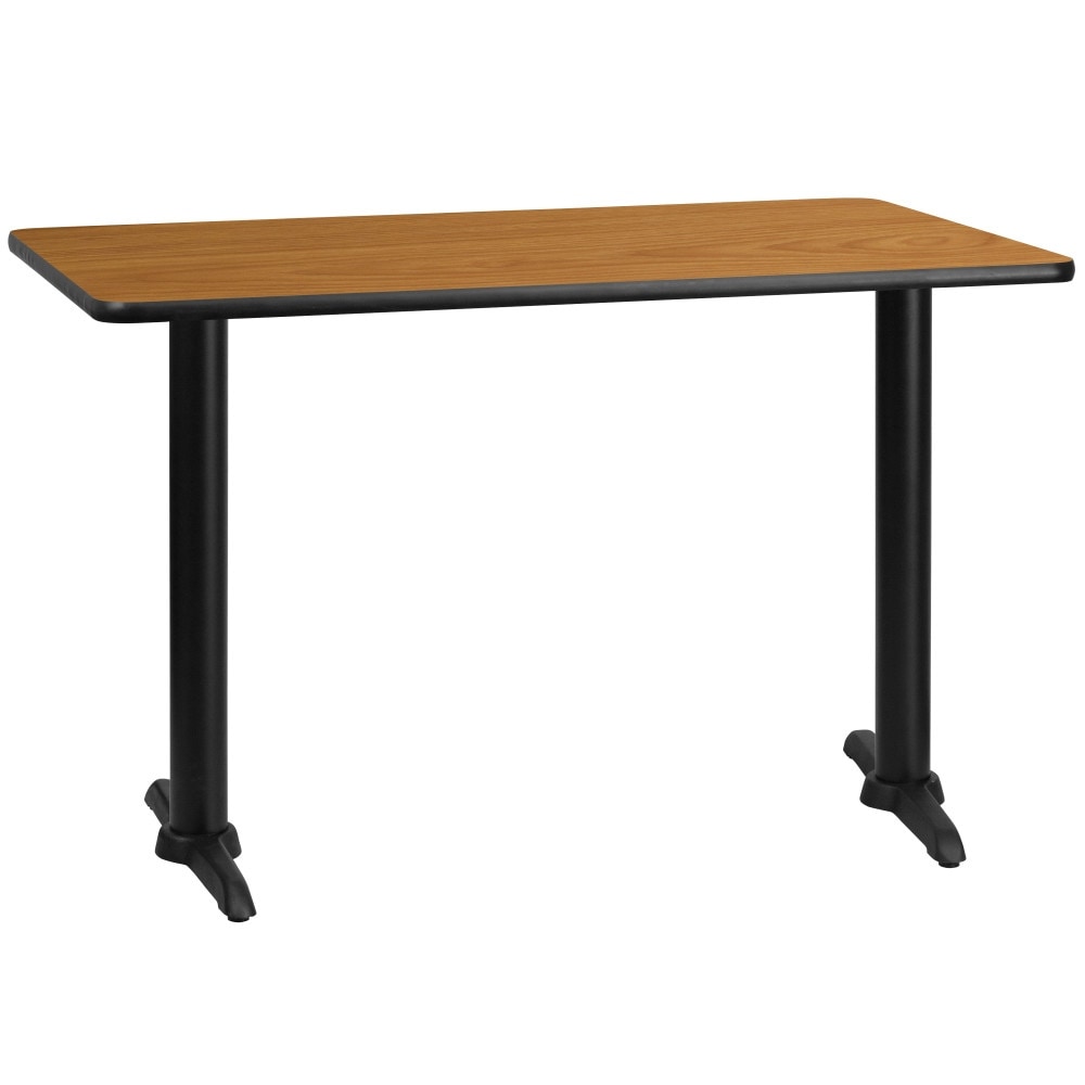 30'' x 48'' Rectangular Laminate Table Top with 5'' x 22'' Table Height Bases   30\