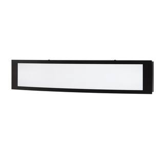 Hampton Bay Woodbury 24.5 in. Matte Black LED Vanity Light Bar IQP1381L-4BK