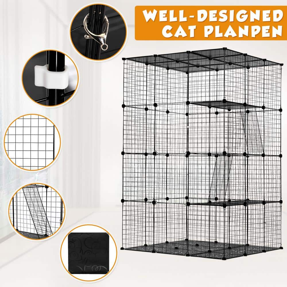 COZIWOW Cat Cage Large Playpen Exercise Place for 1-3 Cats CW12F0507