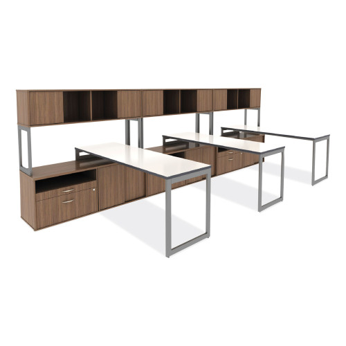 Alera Open Office Low Storage Cabinet Credenza， 29.5 x 19.13 x 22.78， Walnut (LS593020WA)