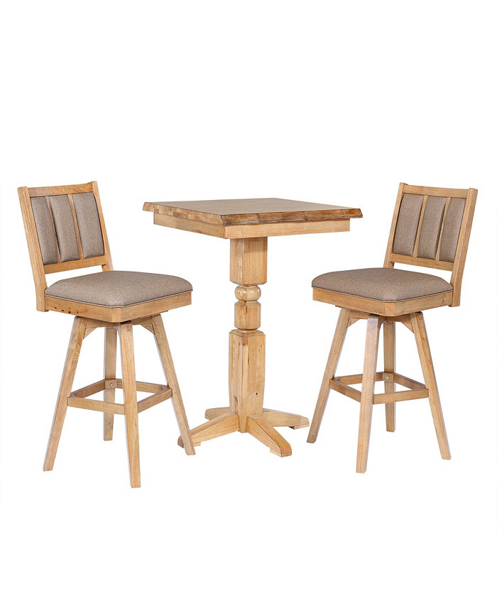 Furniture Logans Edge 3 Piece Pub Table Set (Table and 2 Stools)