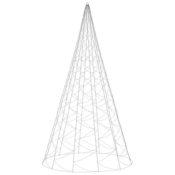 vidaXL Christmas Tree on Flagpole Warm White 500/732/1134/1400/3000 LEDs 10/16/26 ft