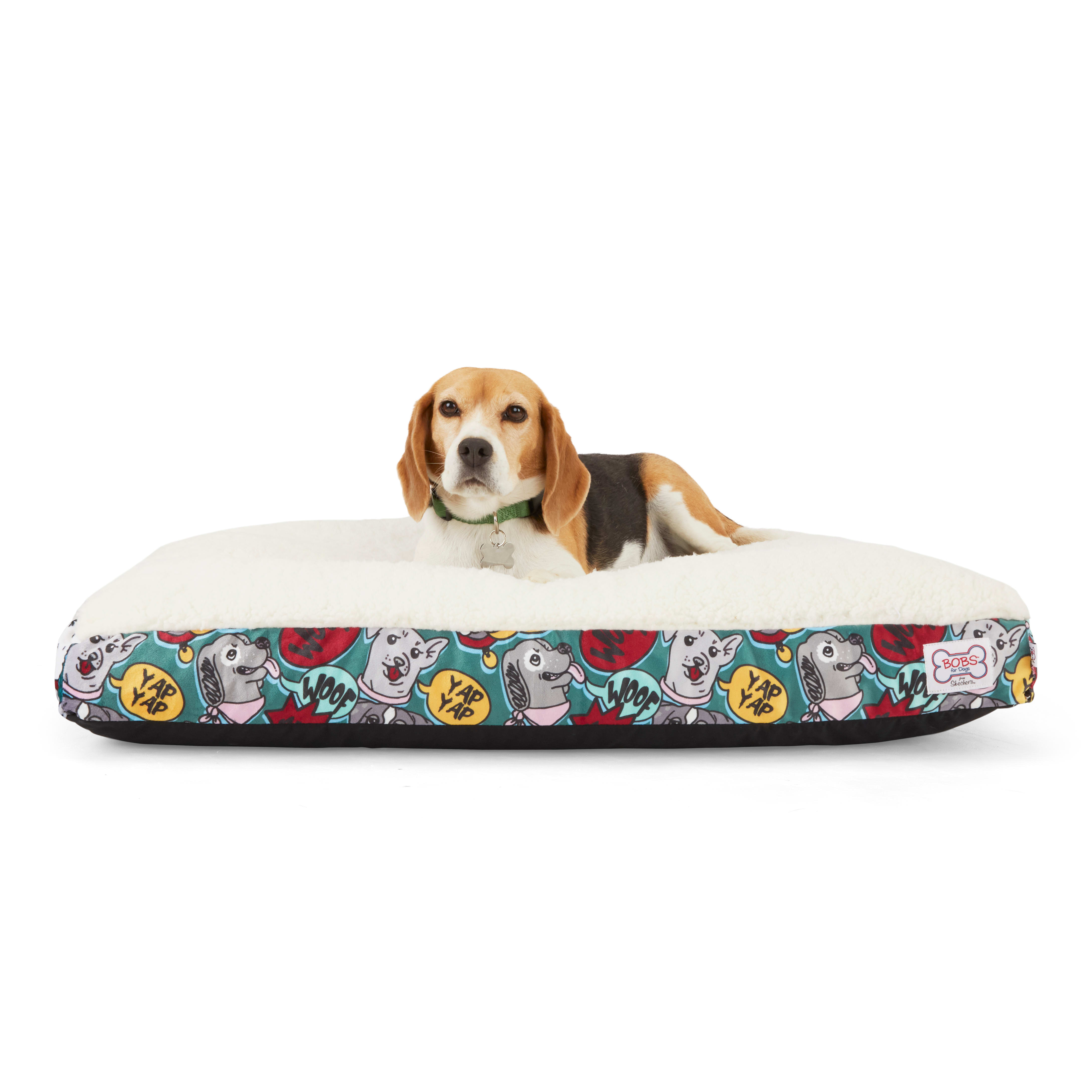 BOBS from Skechers Multicolor Comic-Printed Lounger Dog Bed， 32