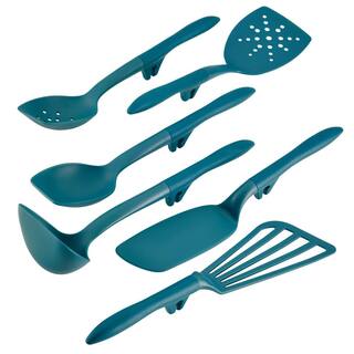 Rachael Ray Lazy Tool Kitchen 6-Piece Teal Utensils Set 48398