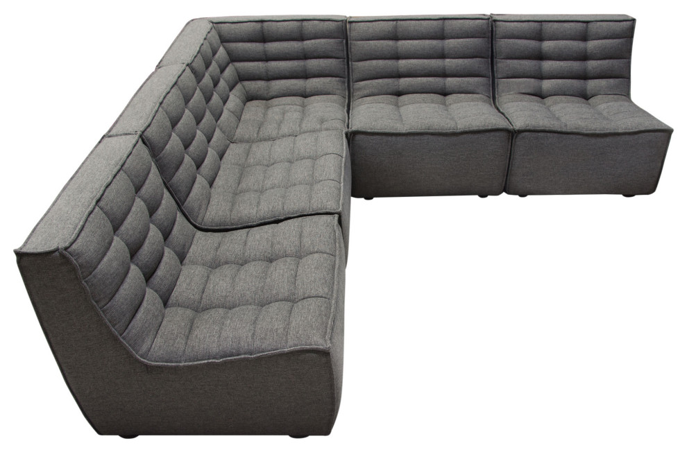 Marshall 5 Piece Corner Modular Sectional   Transitional   Sectional Sofas   by HedgeApple  Houzz