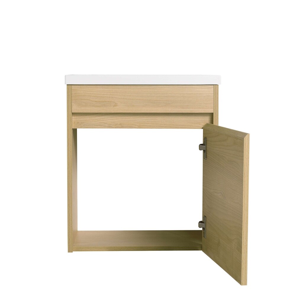 Single Sink Bathroom Vanity  16 Inch Width for Small Bathrooms