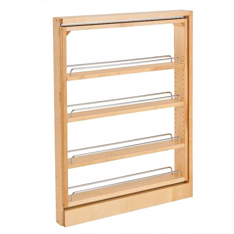 Rev-A-Shelf 3 Pull-Out Base Filler Cabinet Organizer Spice Rack， 432-BFBBSC-3C