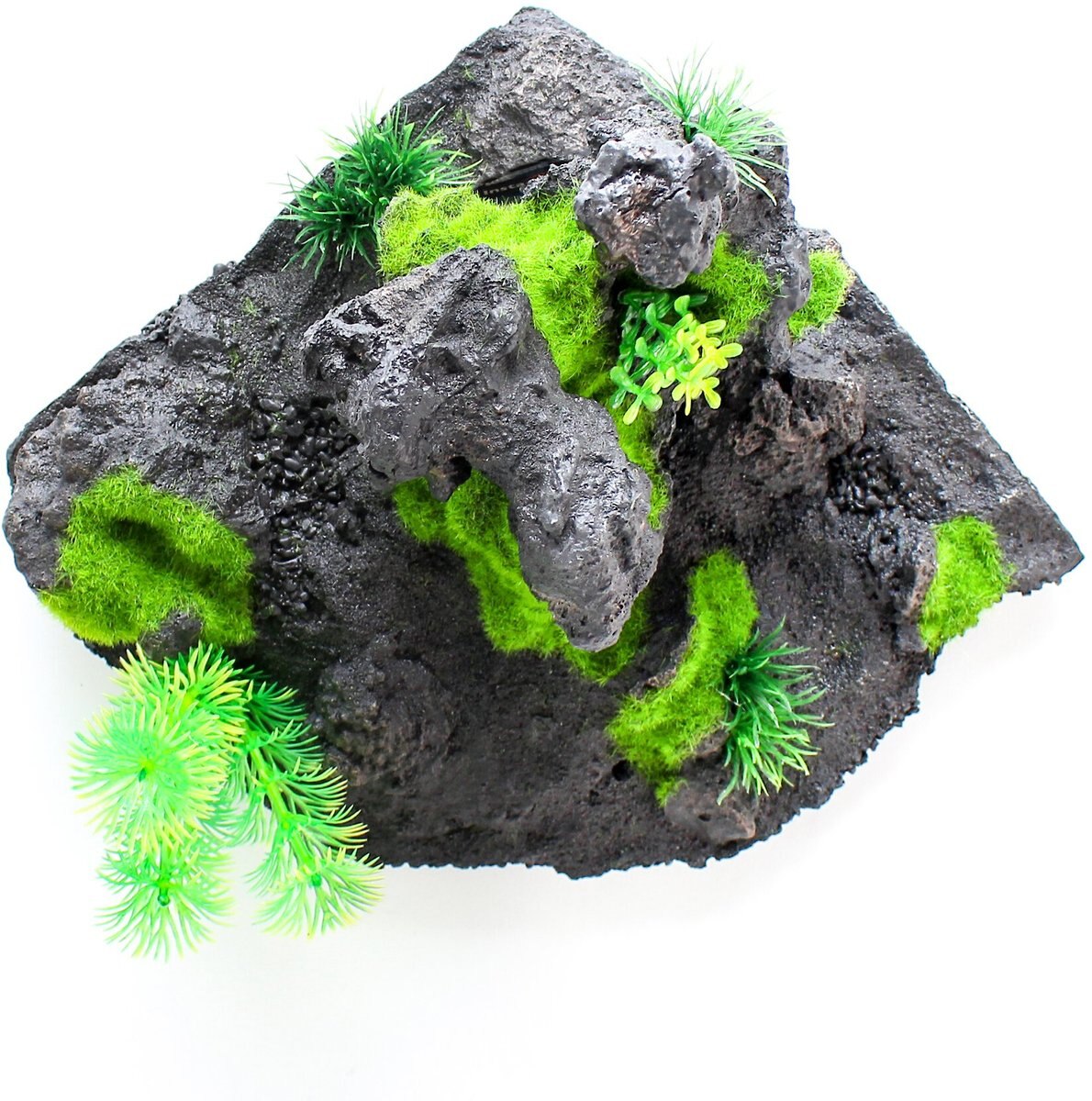 Penn-Plax Mossy Rock Scape Aquarium Ornament