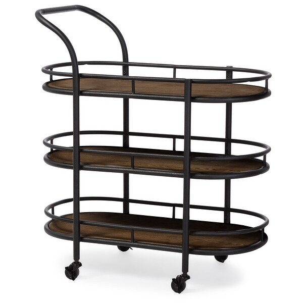 Wood and Metal Bar Cart by River Street Designs