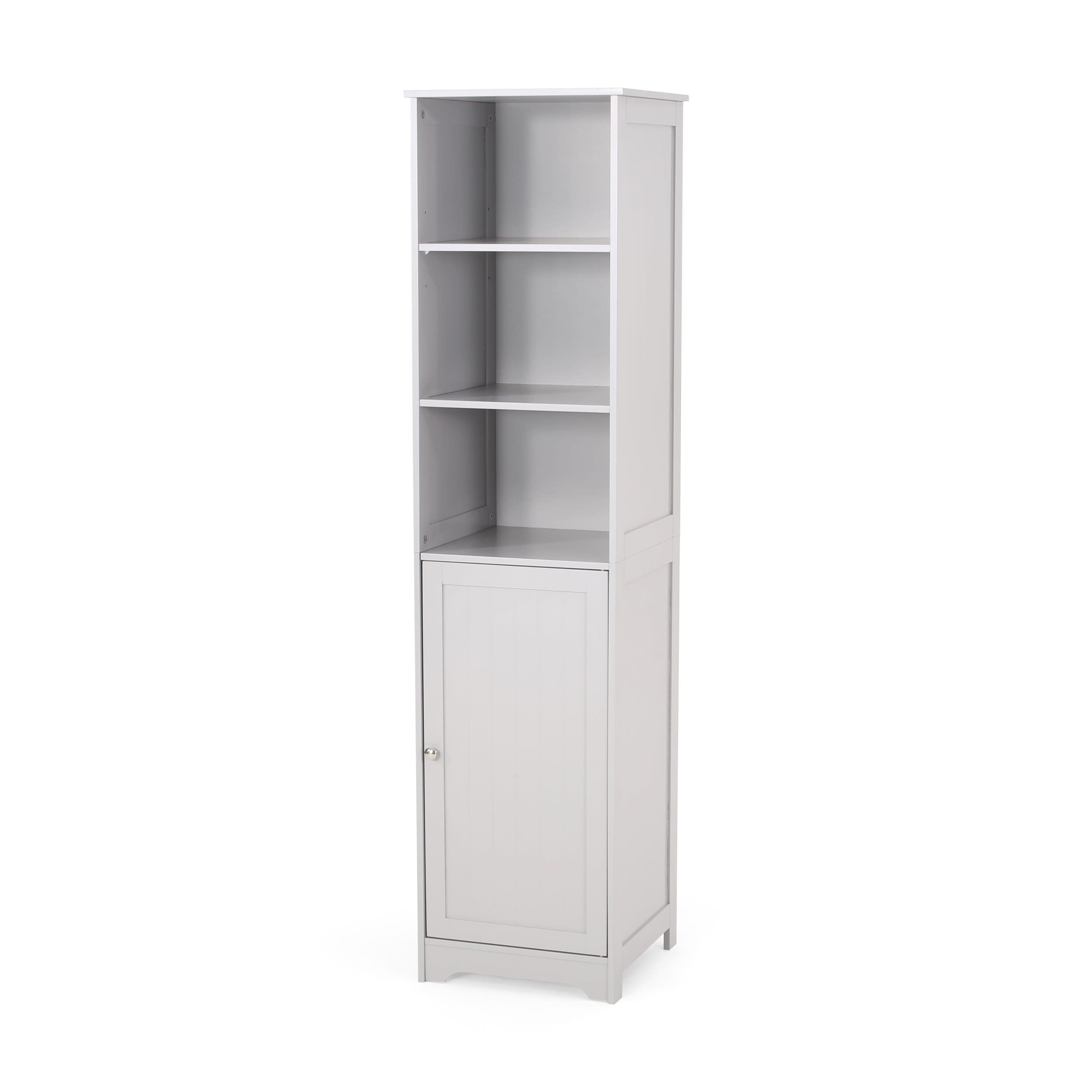 GDF Studio Schemkel Modern Free Standing Bathroom Storage Cabinet, Light Gray