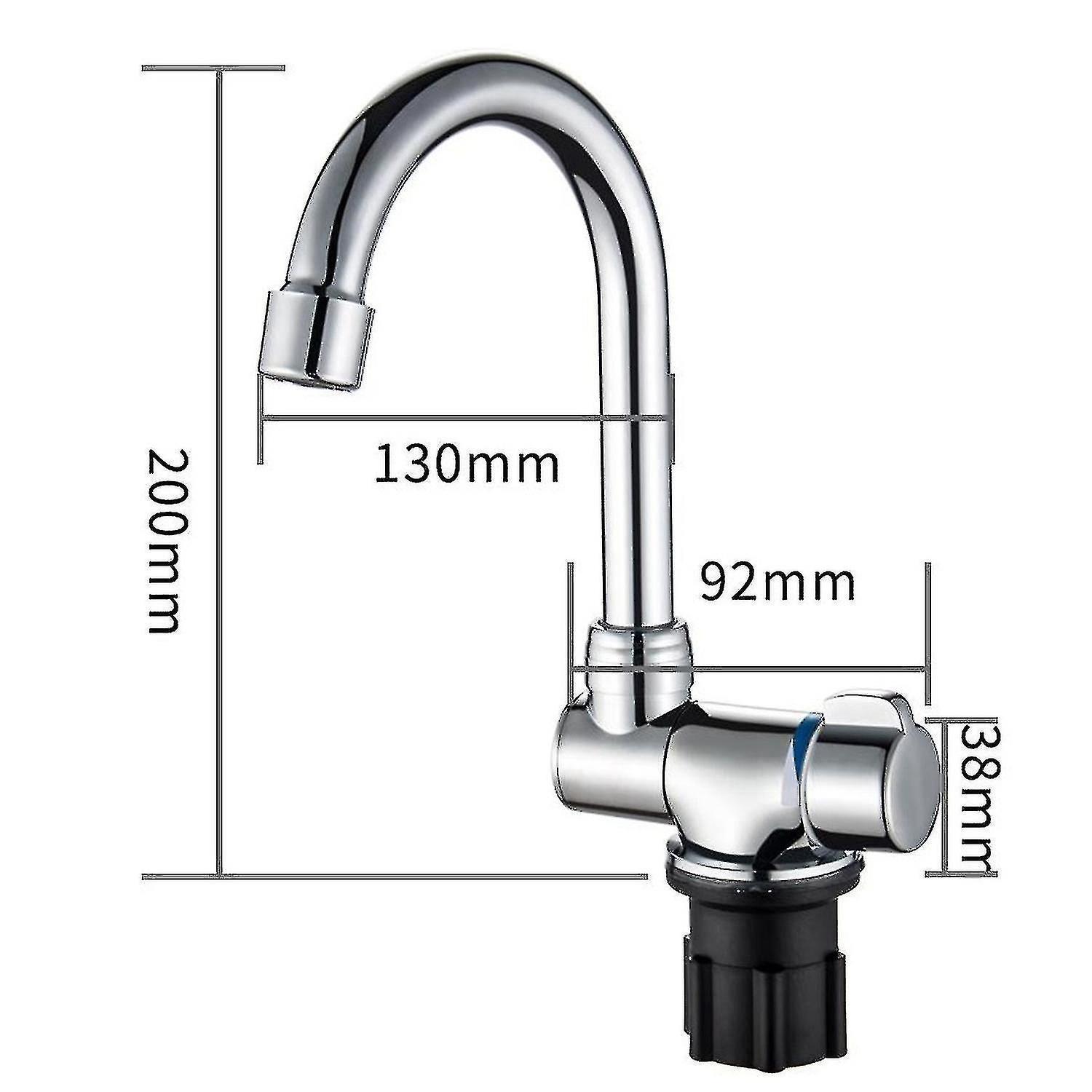 Foldable Kitchen Faucet 360 Dgree Rotation Sink Water Tap Single Handle Cold andamp; Hot Water Mixer Fauc