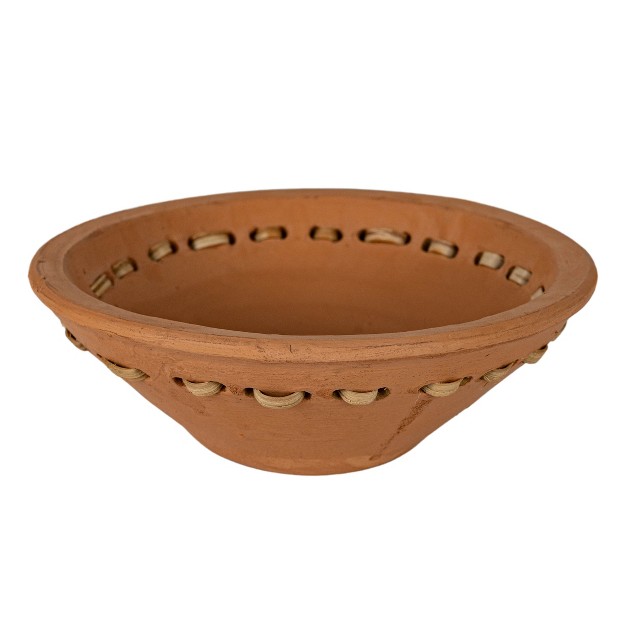 Weave Terracotta amp Cane Trinket Tray Foreside Home amp Garden