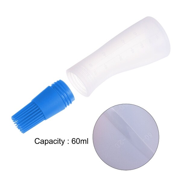 2pcs Silicone Oil Bottle Brush for Barbecue Cooking Baking， Blue