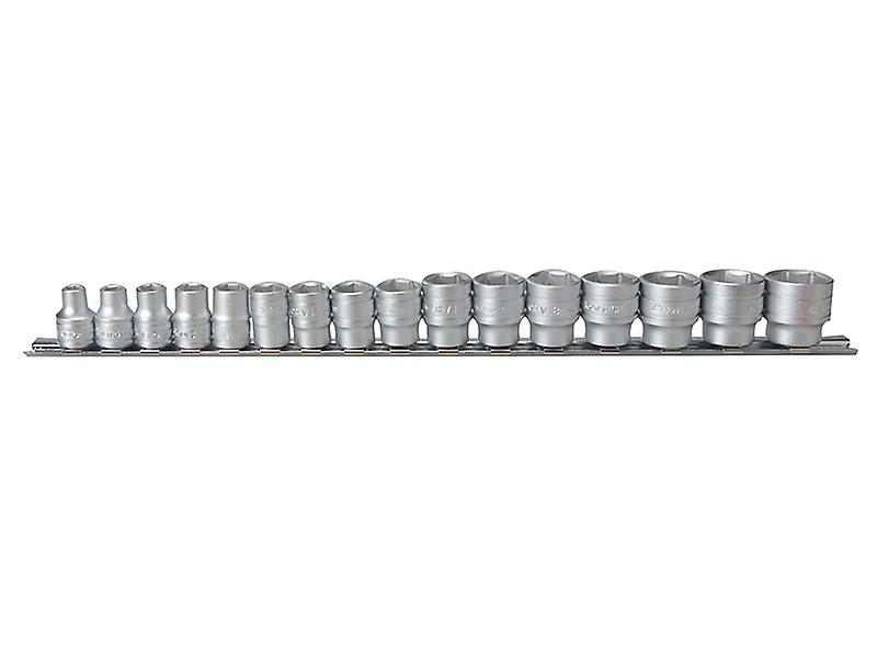 Teng M3816 Socket Clip Rail Set of 16 Metric 3/8in Drive TENM3816