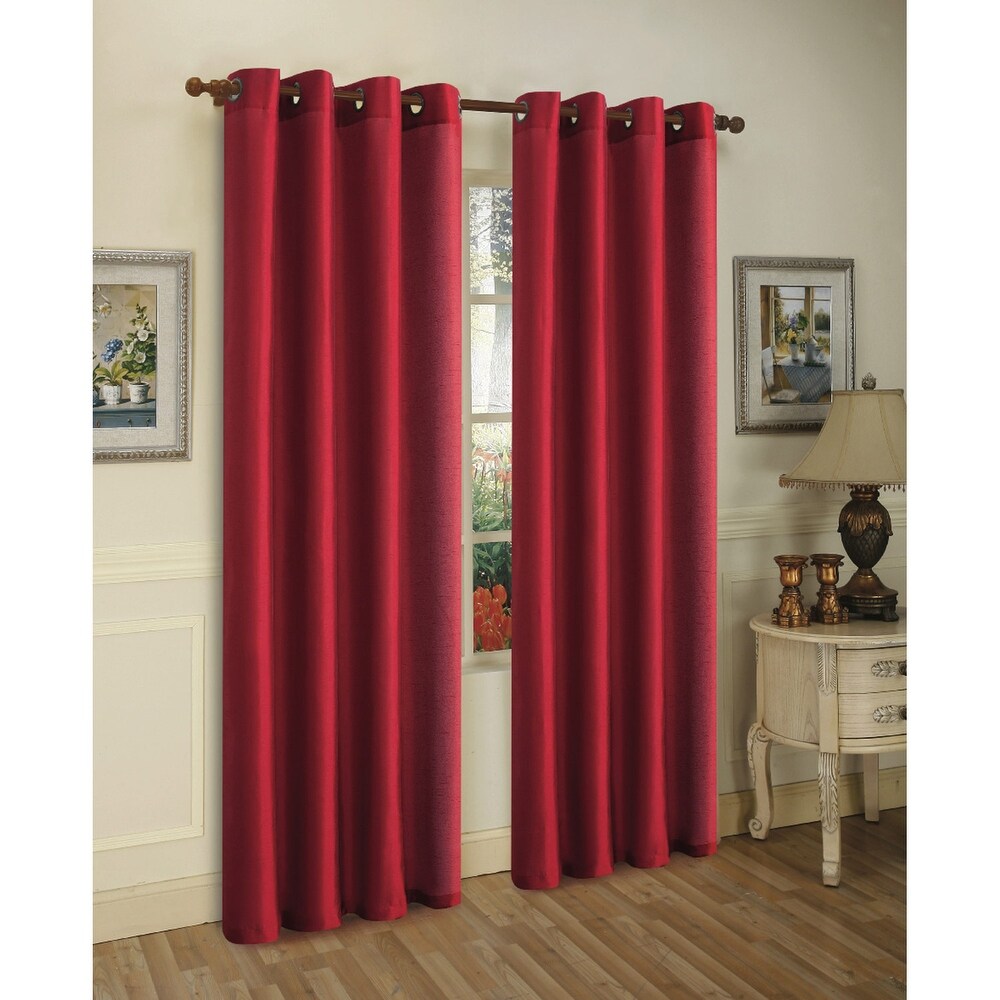 Mira Faux Silk Grommet Window Panel  55x84 Inches