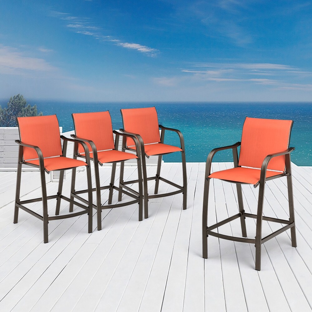 Pellebant 4PCS Outdoor Counter Height Bar Stool   21.7\